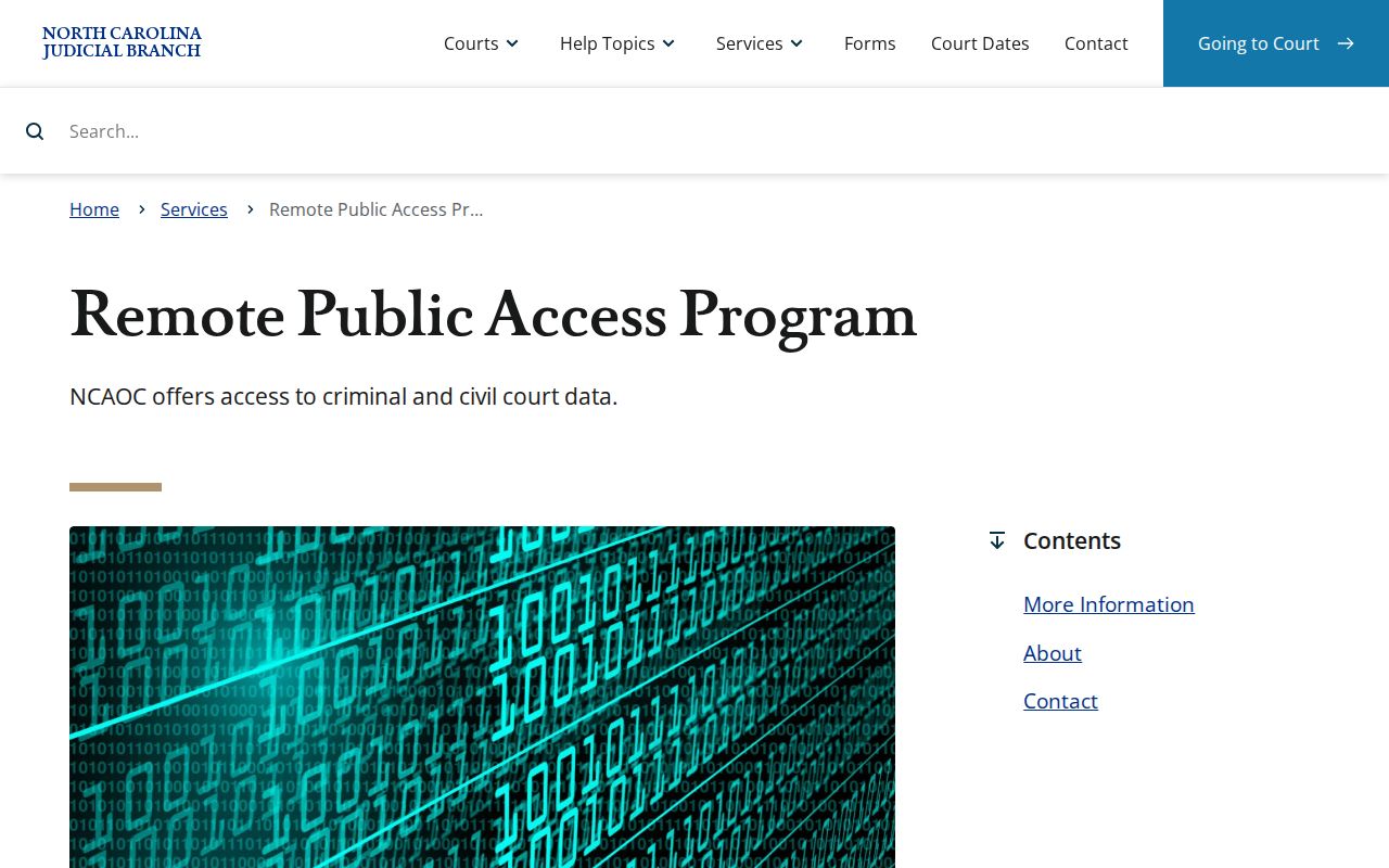 Caswell County case search remote public access program