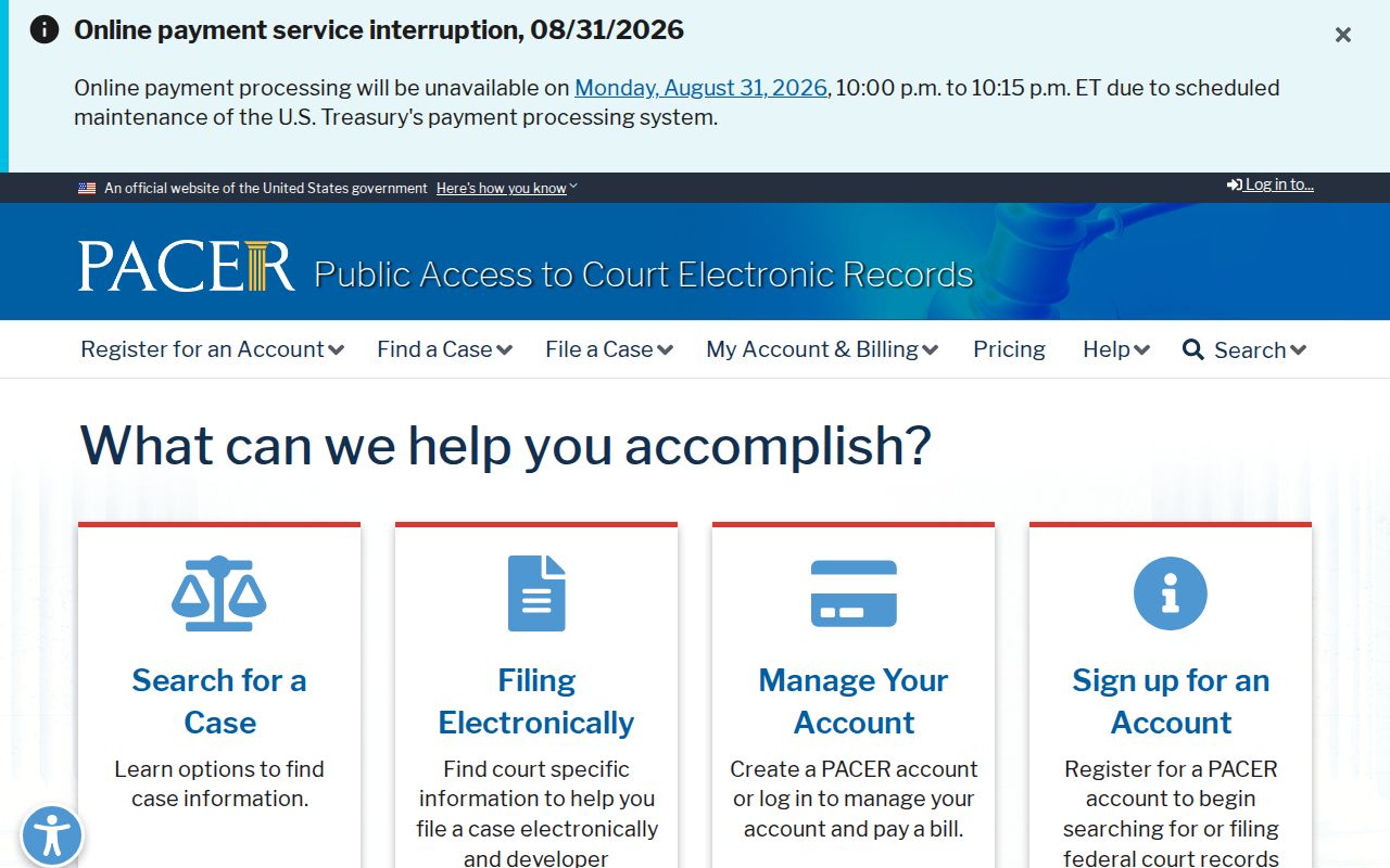 Caswell County court docket federal PACER record access distinction