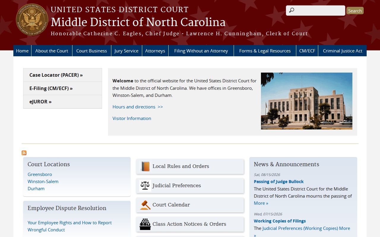 Caswell County court docket federal court system distinction