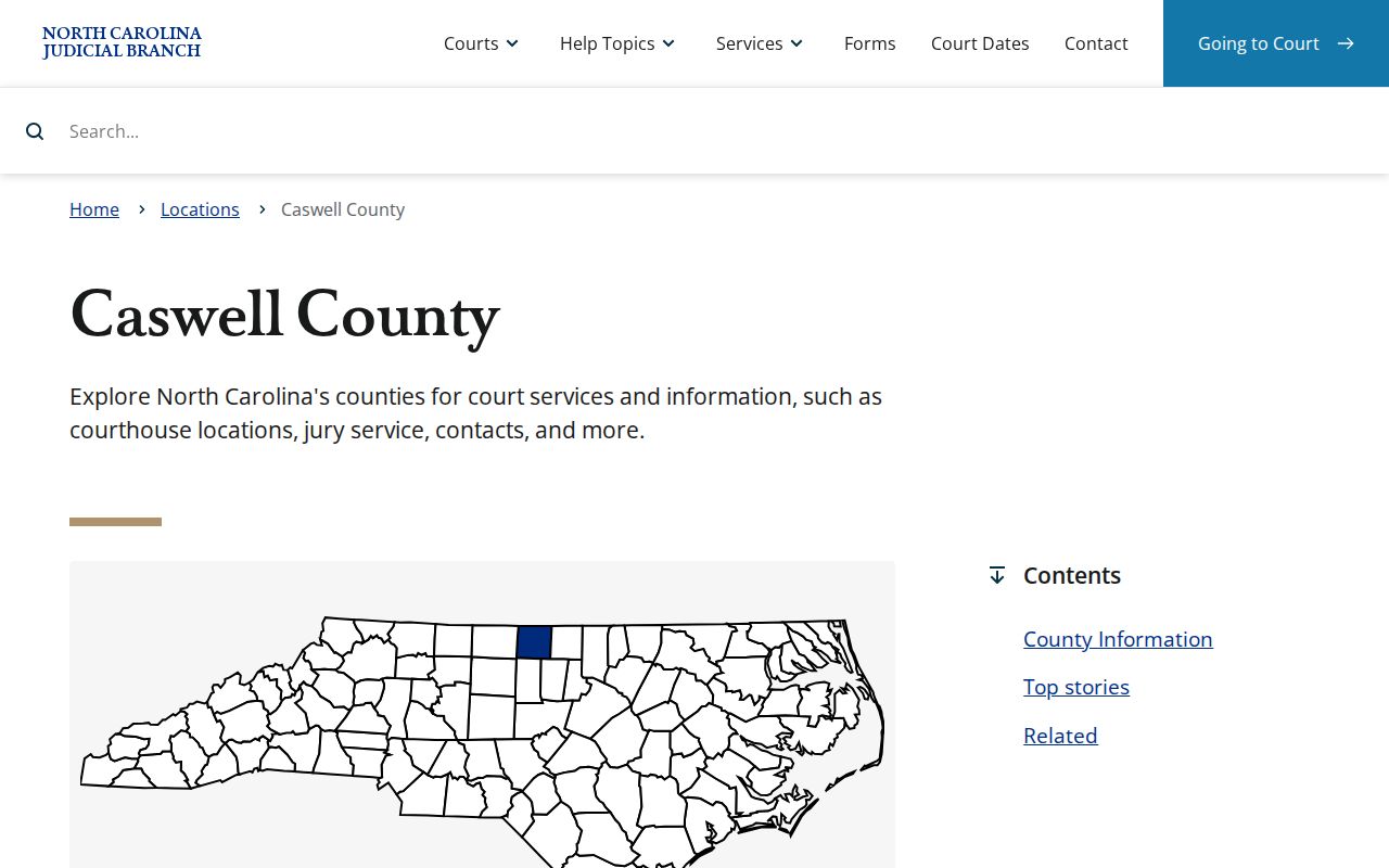 Caswell County court docket Judicial Branch location page